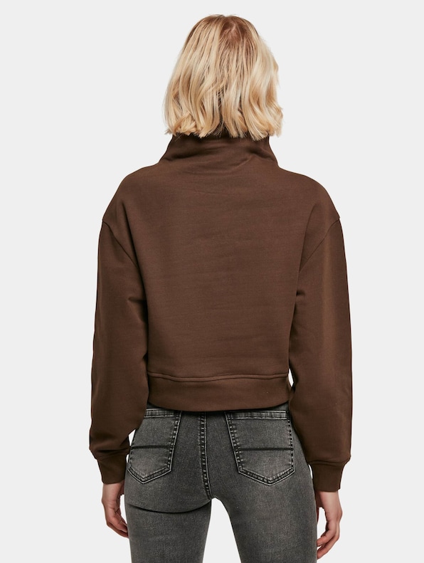  Ladies Organic Short High Neck Crew-1