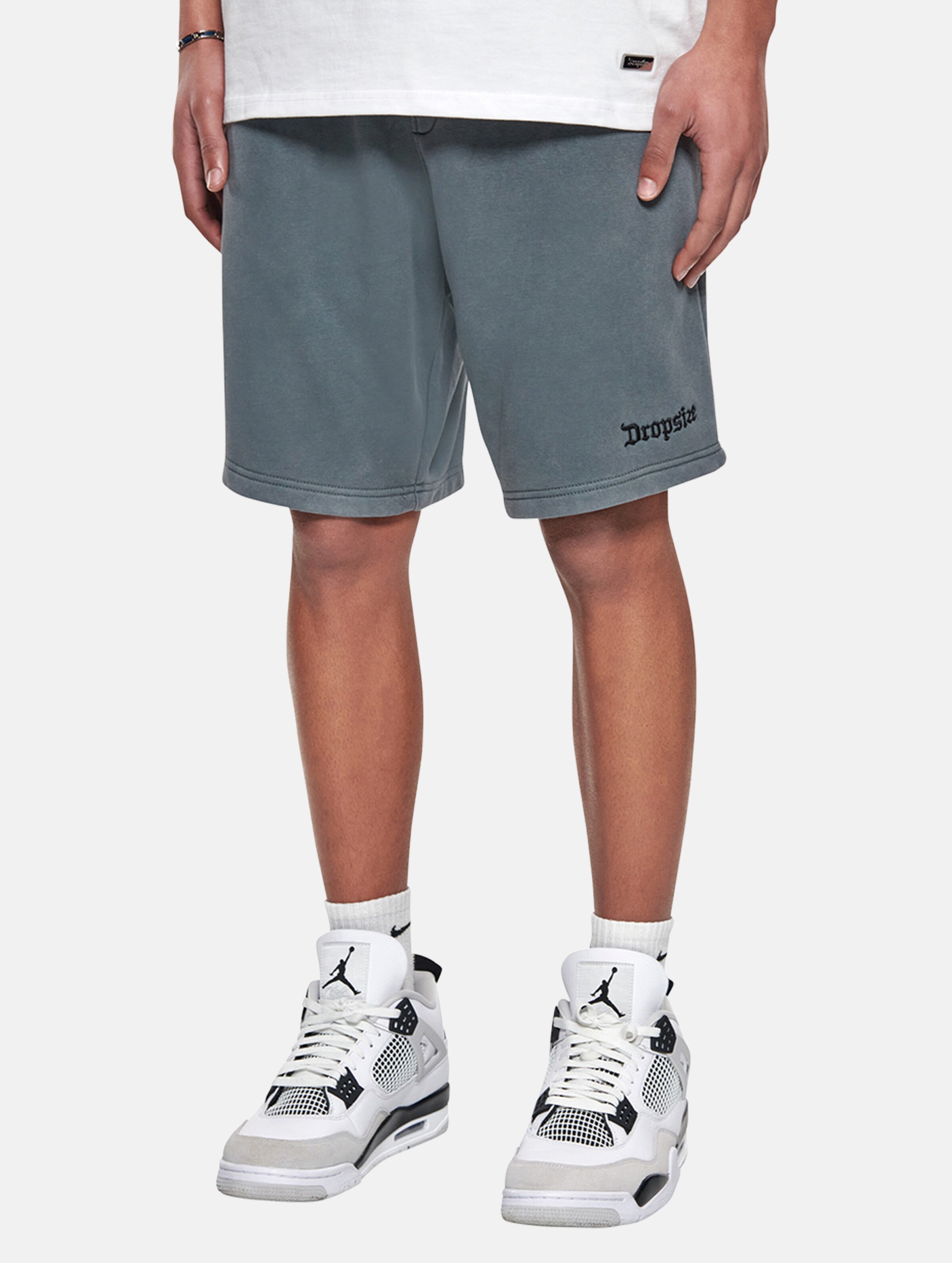 Dropsize Heavy Embo Sweat Shorts op kleur grijs, Maat L