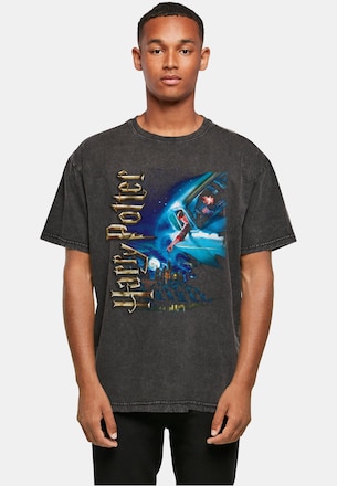 Harry Potter - Harry Smiles At Hogwarts Acid Washed Oversize Tee