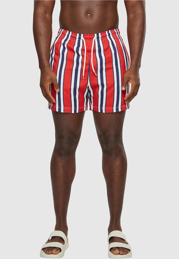 KM-SW013-051-2 Retro Striped Swim Shorts-0