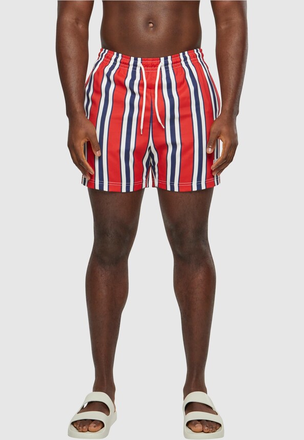 Retro Striped Swim Shorts-0