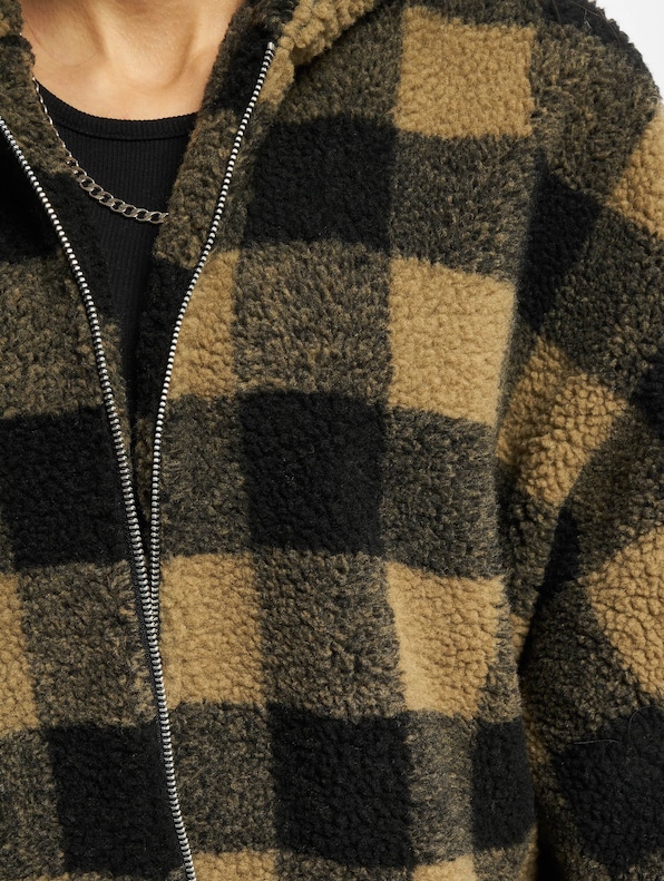 Ladies Hooded Oversized Check-3