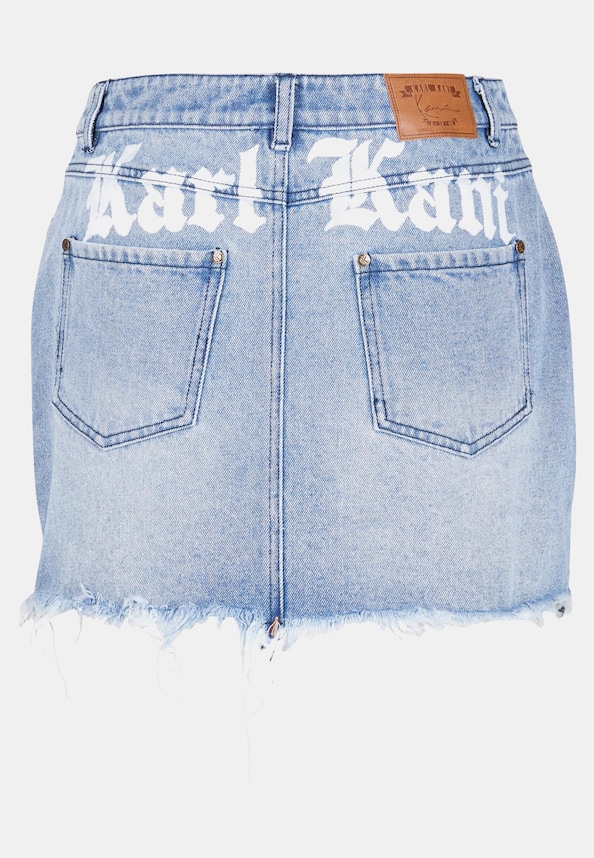KW242-042-1 Karl Kani OG Old English Denim Skirt-4