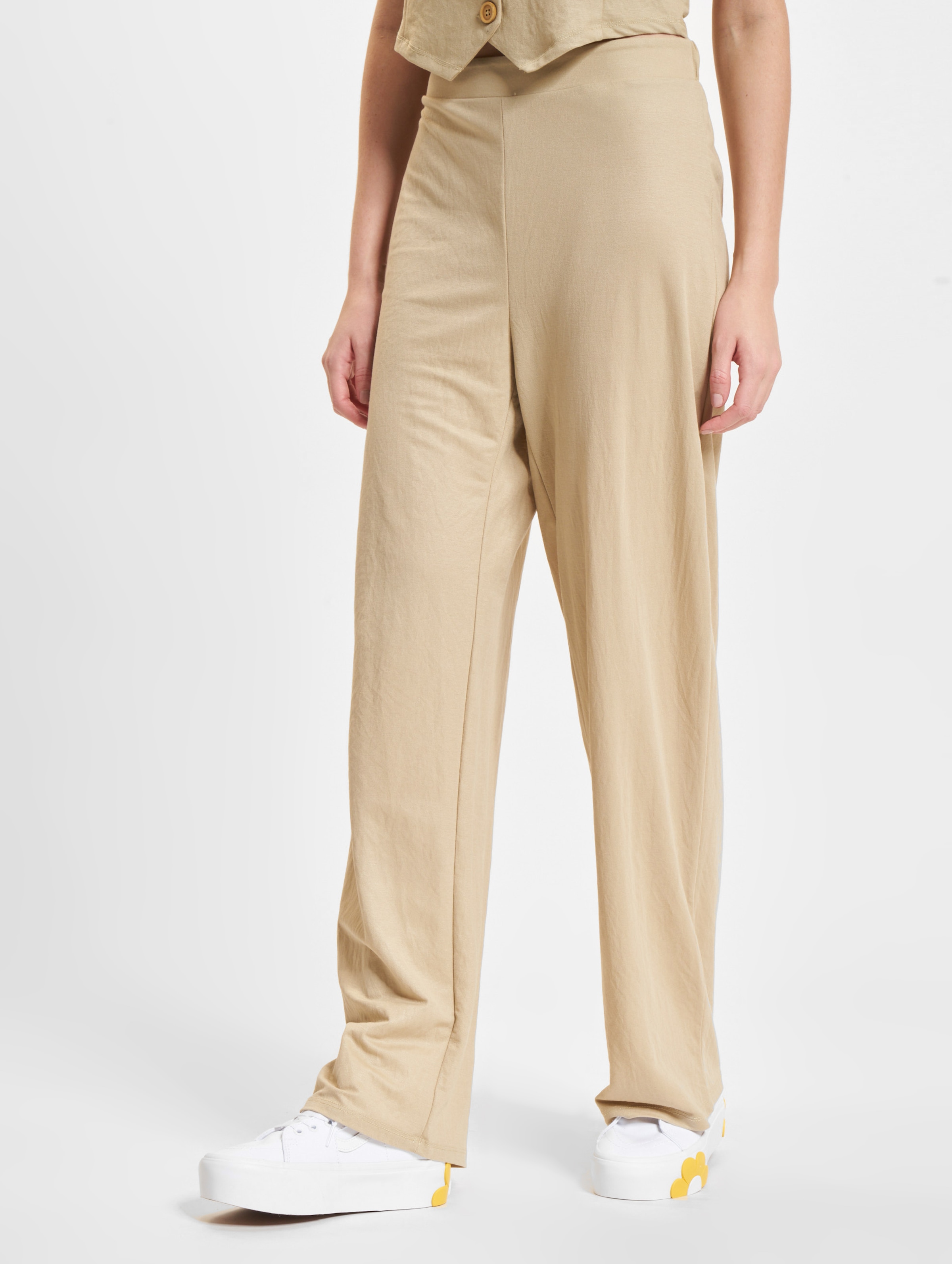Only Jany Jersey Pants Frauen,Unisex op kleur beige, Maat XL