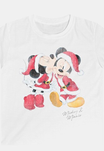 Disney Mickey And Minnie Christmas Kiss with Kids Basic Tee