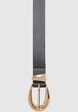 Chunky Buckle Loop Synthetic Leather -1