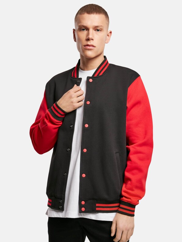 Build Your Brand Sweat College Jacket-0