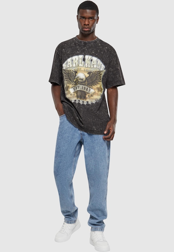 KM241-058-1 KK Small Signature Washed Eagle Tee-2