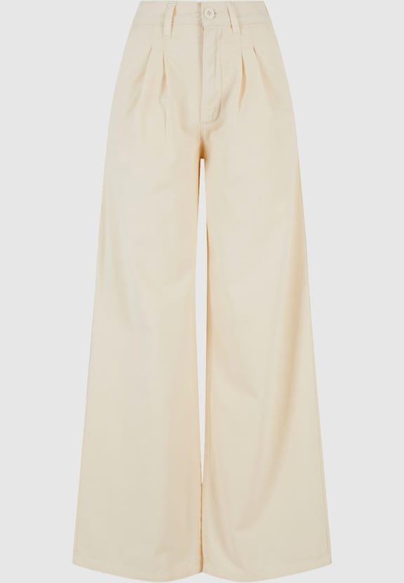 Ladies Organic Pleated Cotton Pants-4
