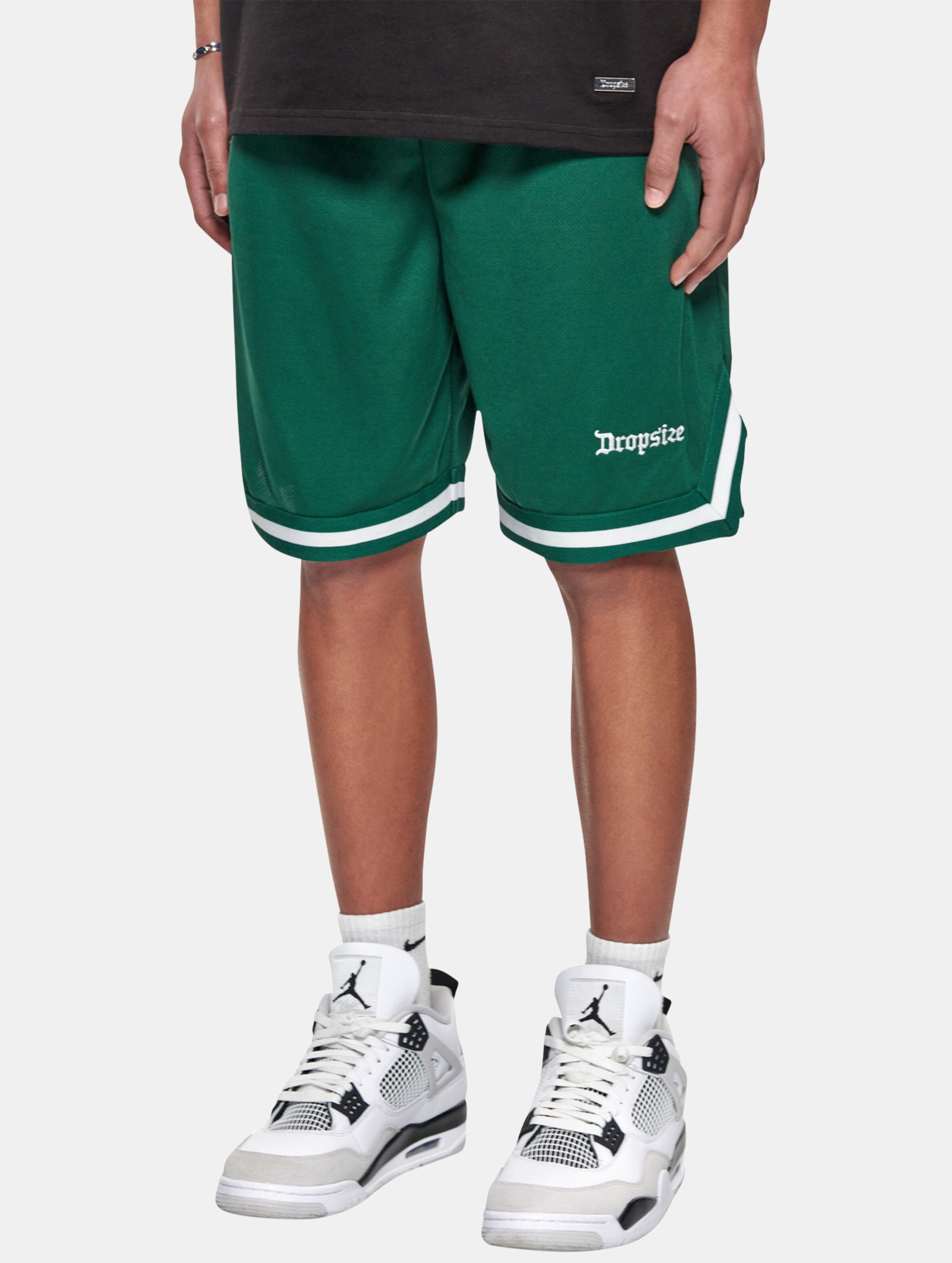 Dropsize Logo Mesh Shorts op kleur groen, Maat L