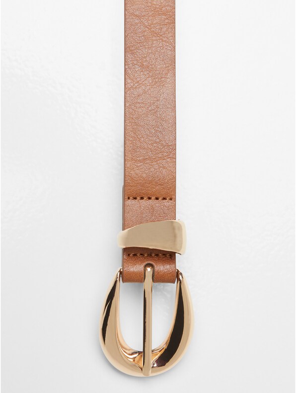 Chunky Buckle Loop Synthetic Leather-1