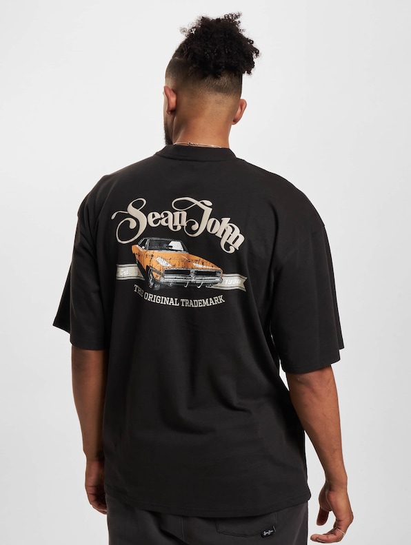 Script Logo Retro Car Backprint Peached -1