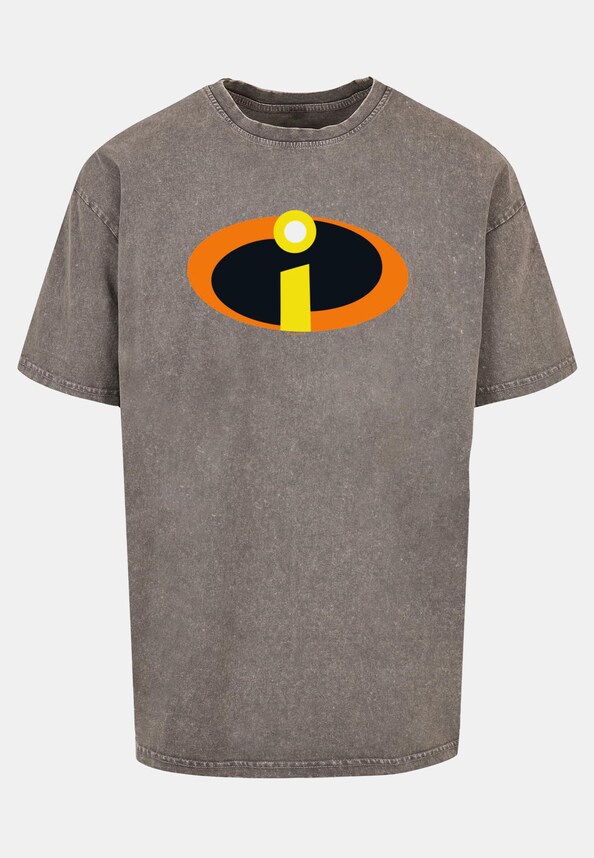 The Incredibles 2 - Costume Logo Acid Washed Oversized-2
