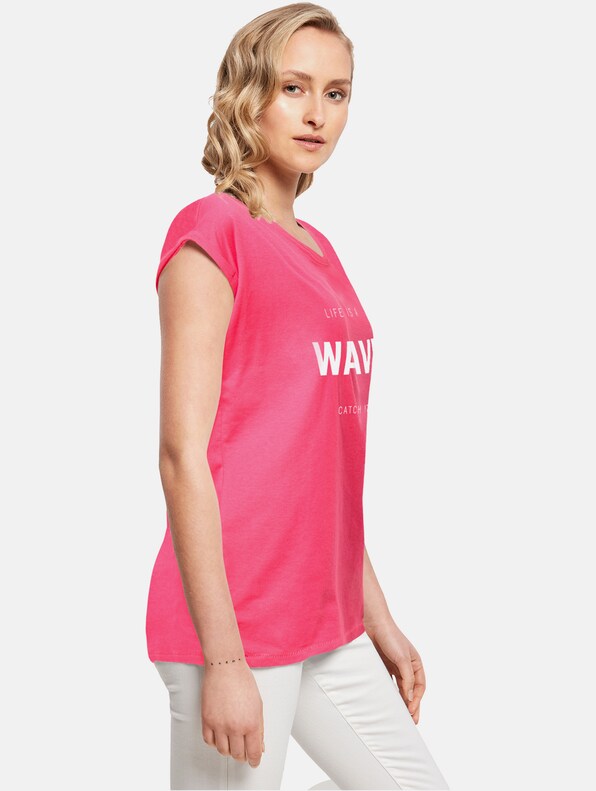 Ladies Summer - Life is a wave T-Shirt-2