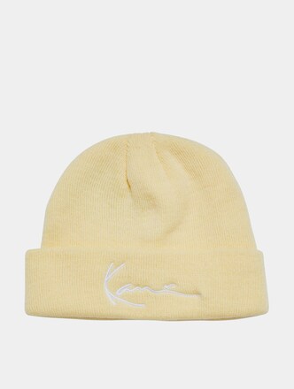 KA221-004-3 Signature Fisherman Beanie light yellow