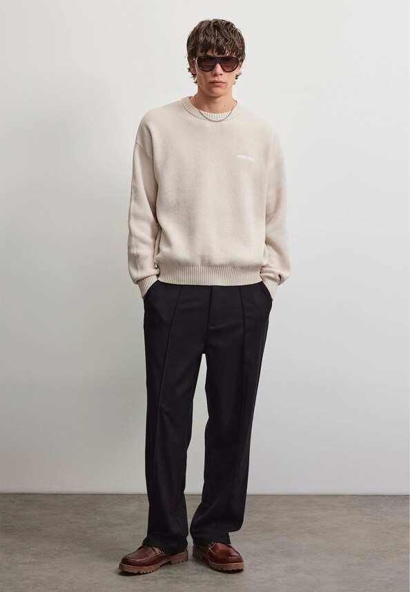 Logo Oversized Knit Sweater-3