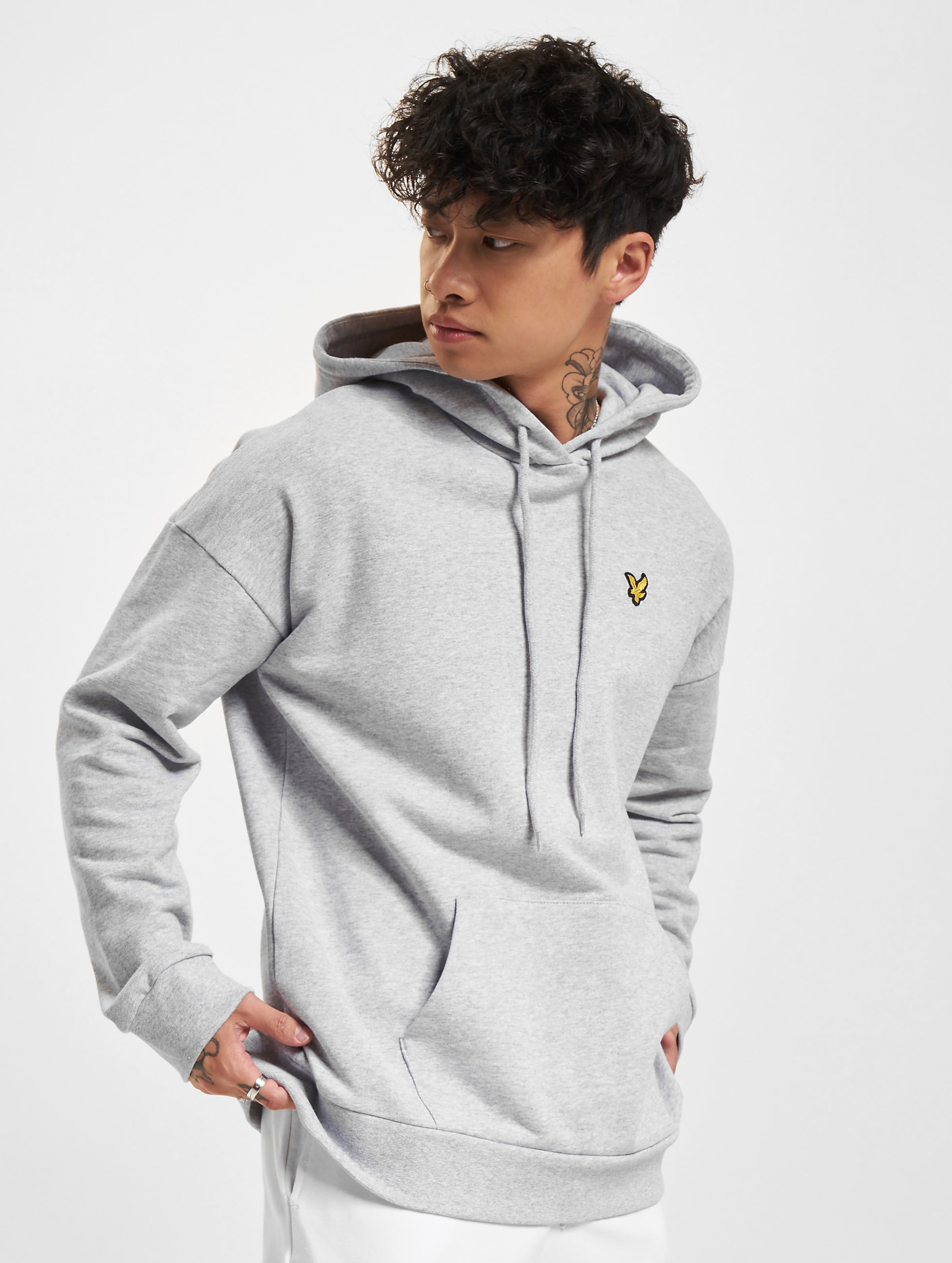 Lyle & Scott Oversized Hoodie Männer,Unisex op kleur grijs, Maat L