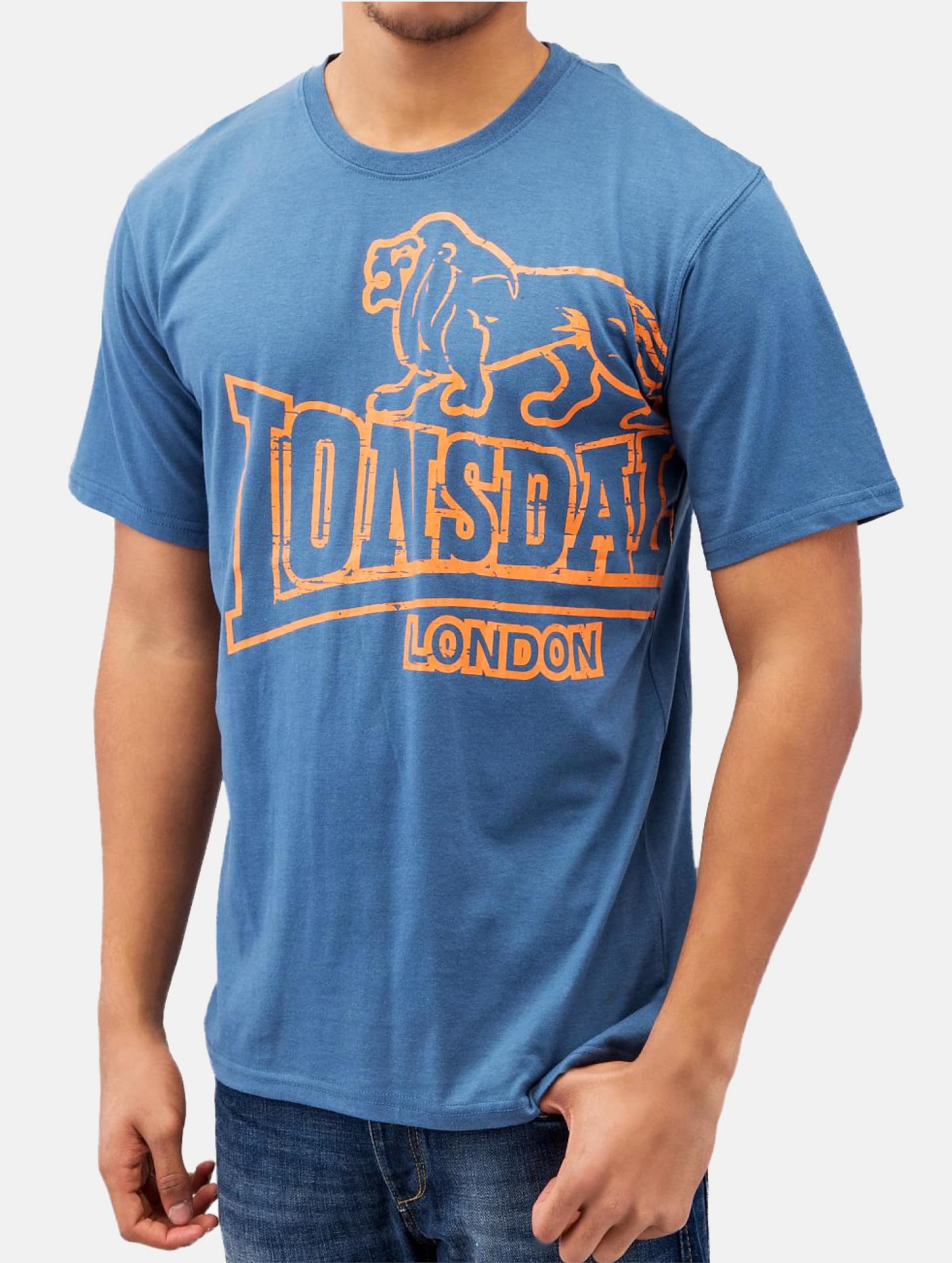 Lonsdale London Langsett T-Shirt Männer,Unisex op kleur blauw, Maat XXL