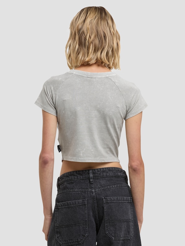 Woven Signature Washed Gathering Crop-1