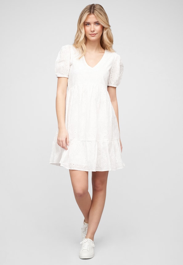 VIIMINA V-NECK S/S SHORT DRESS-4