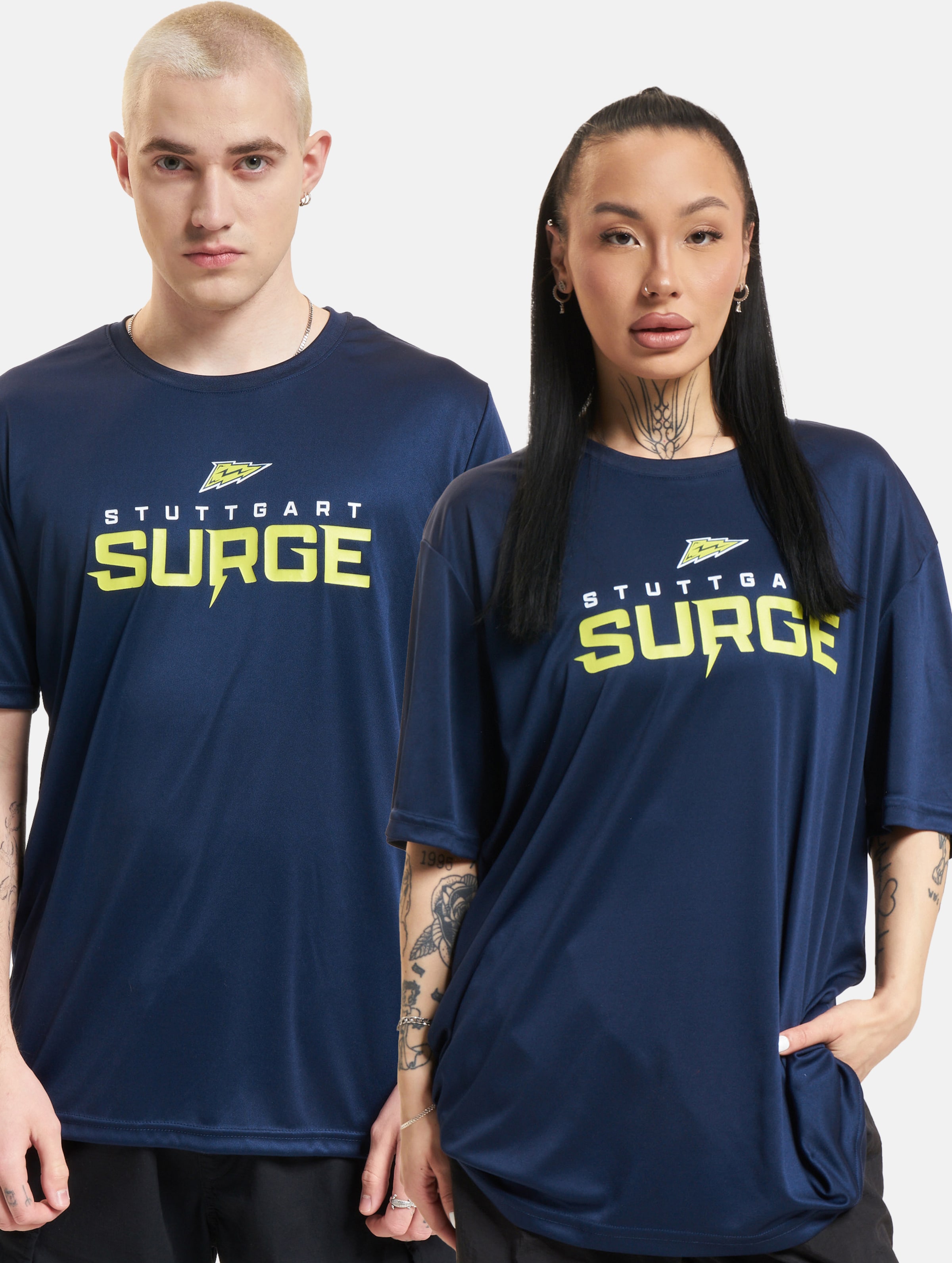 European League Of Football ELF Stuttgart Surge 5 T-Shirt Unisex op kleur blauw, Maat L