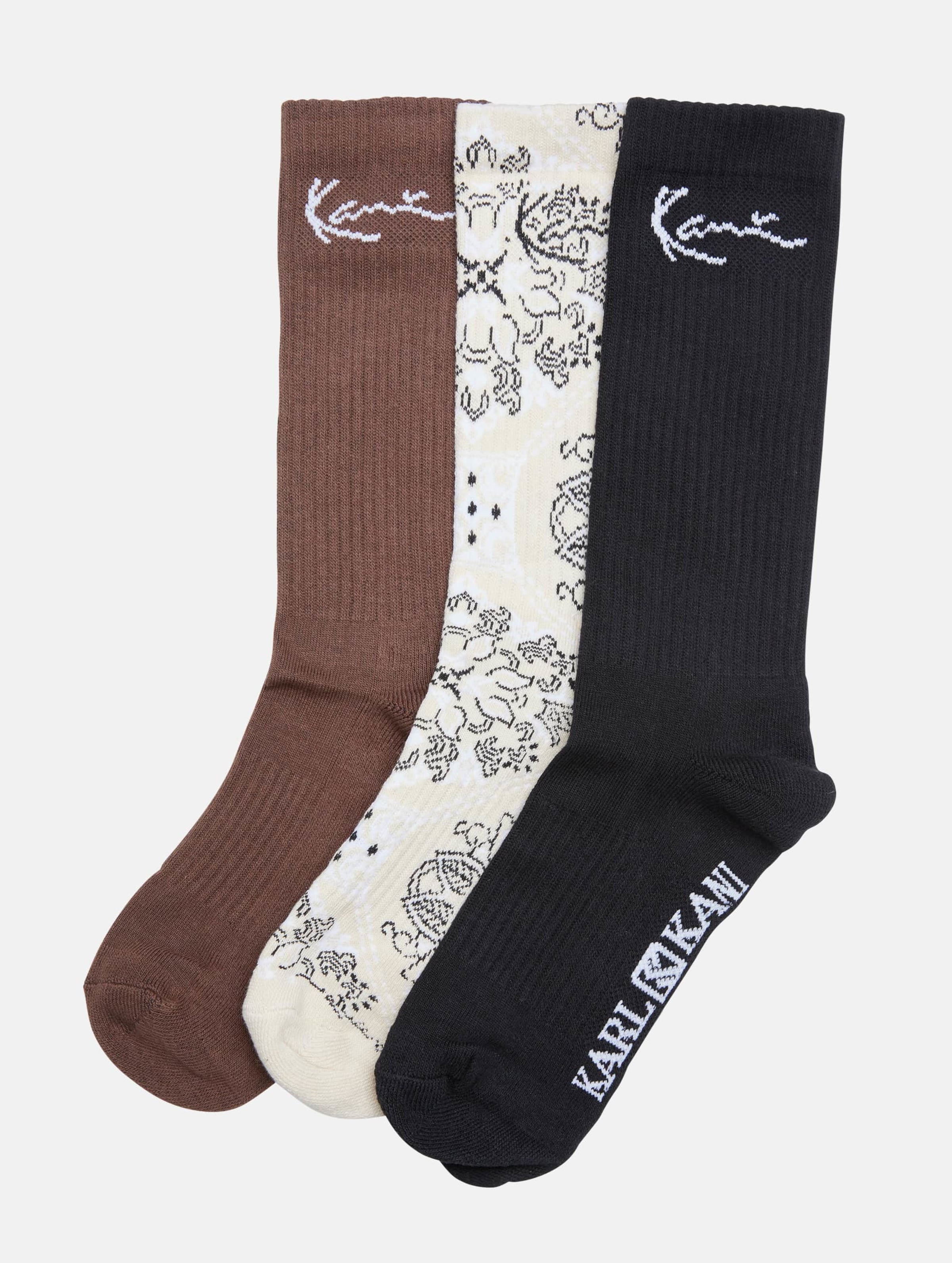 Karl Kani KA-233-041-1 KK Signature 3-Pack Socks Vrouwen op kleur zwart, Maat 3538