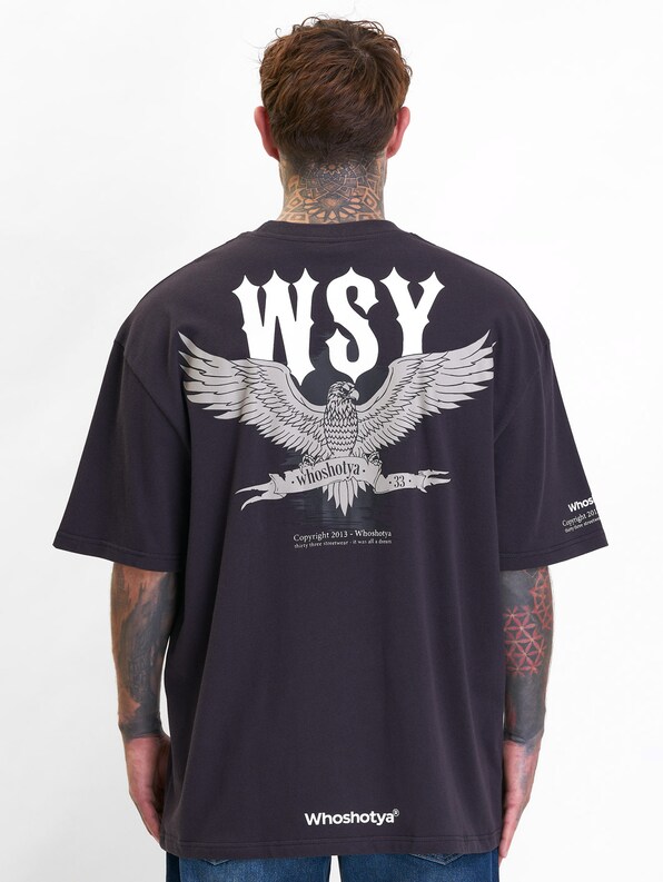 Who Shot Ya? Eagle Oversized T-Shirt-0