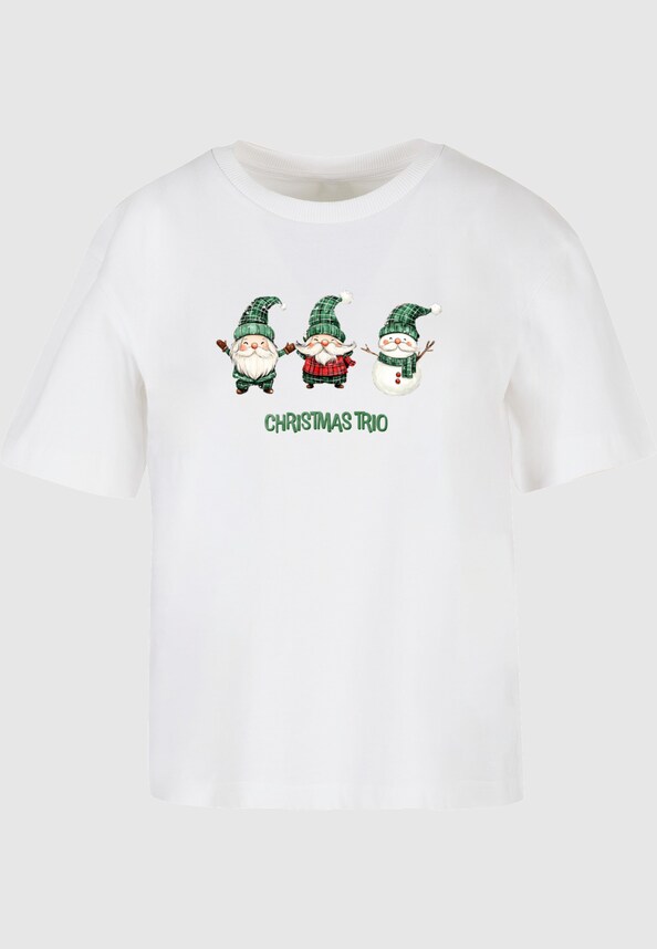 Ladies Christmas Santa Trio Tee-2