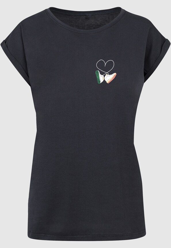 Ladies Kicks Love Extended Shoulder Tee-2