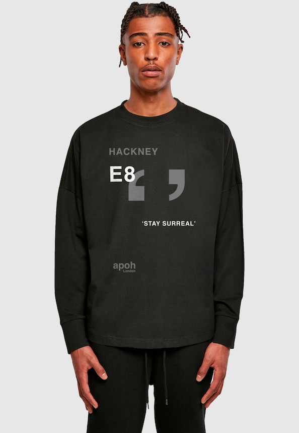 APOH - Surreal Hackney Slogan Oversized Longsleeve-0