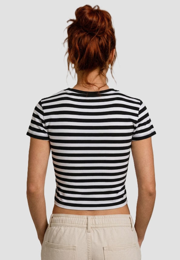 Ladies Short Striped-1
