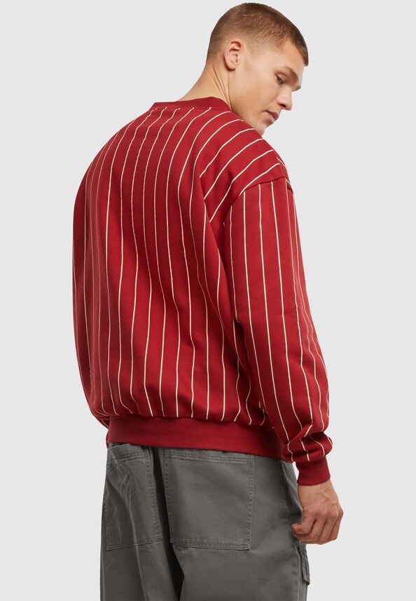 Autograph Pinstripe Sweat Os Crewneck-1