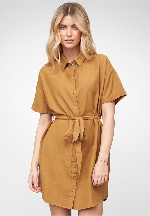 Pieces Damen Viskose Leinen-0