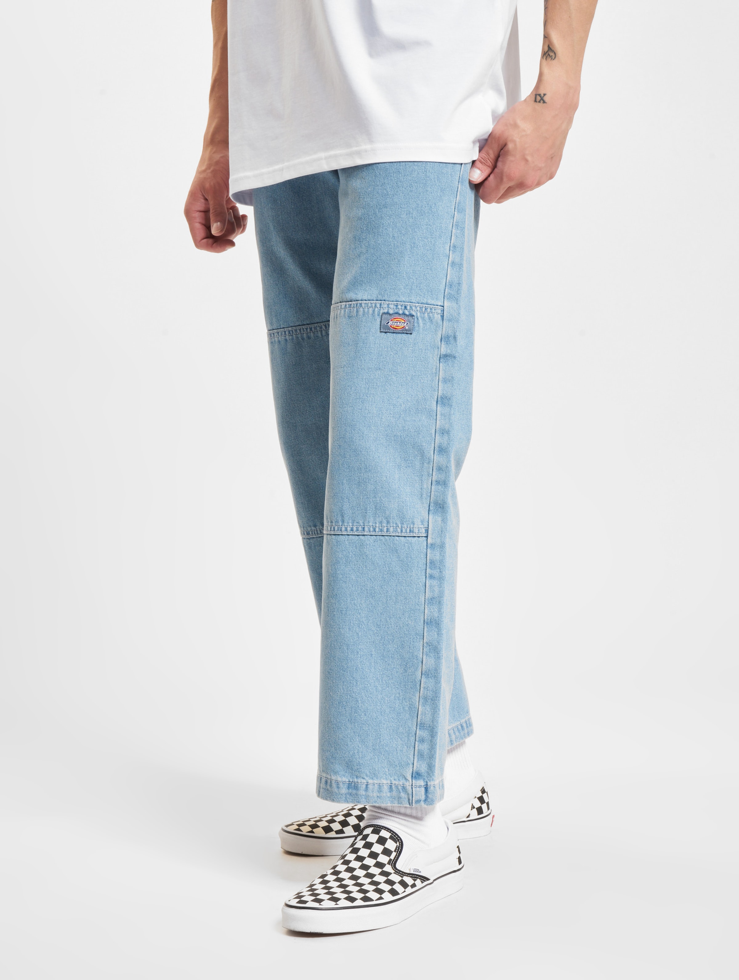 Dickies Double Knee Denim Straight Fit Jeans Männer,Unisex op kleur blauw, Maat 2832