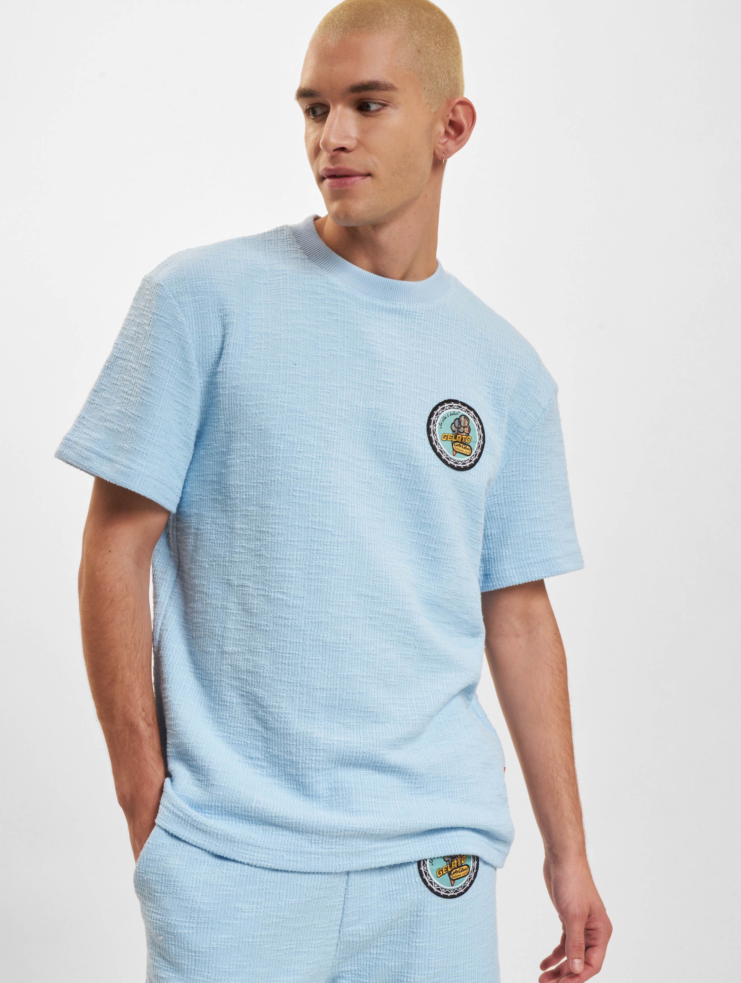 Carlo Colucci Gelato T-Shirt Mannen op kleur blauw, Maat XXL
