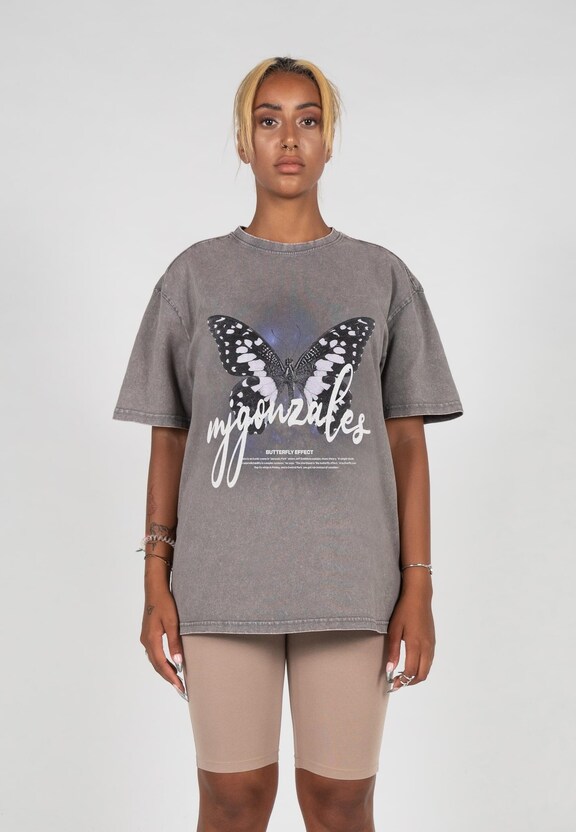 Ladies Basic V.7 Acid Washed Heavy Oversized Tee-0