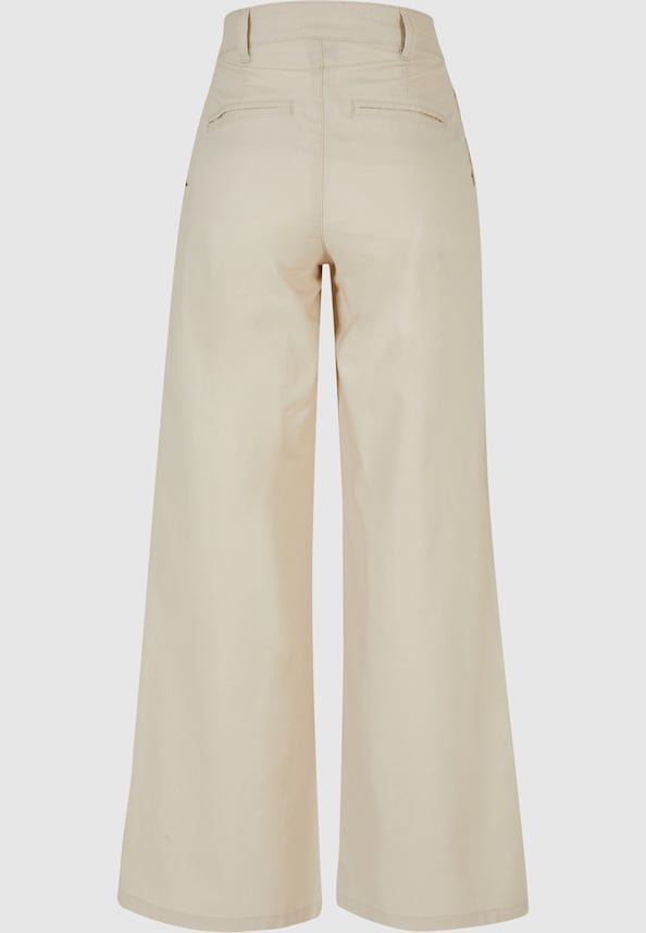 Ladies High Linen Mixed Wide Leg-5