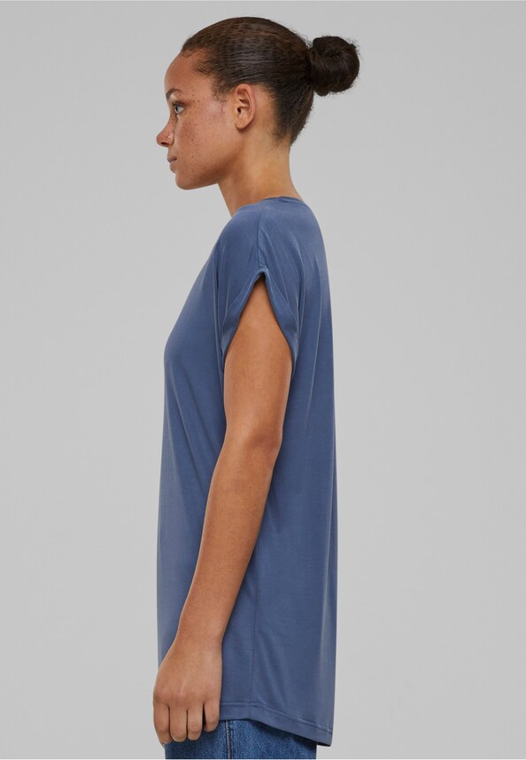 Ladies Modal Extended Shoulder Tee-2