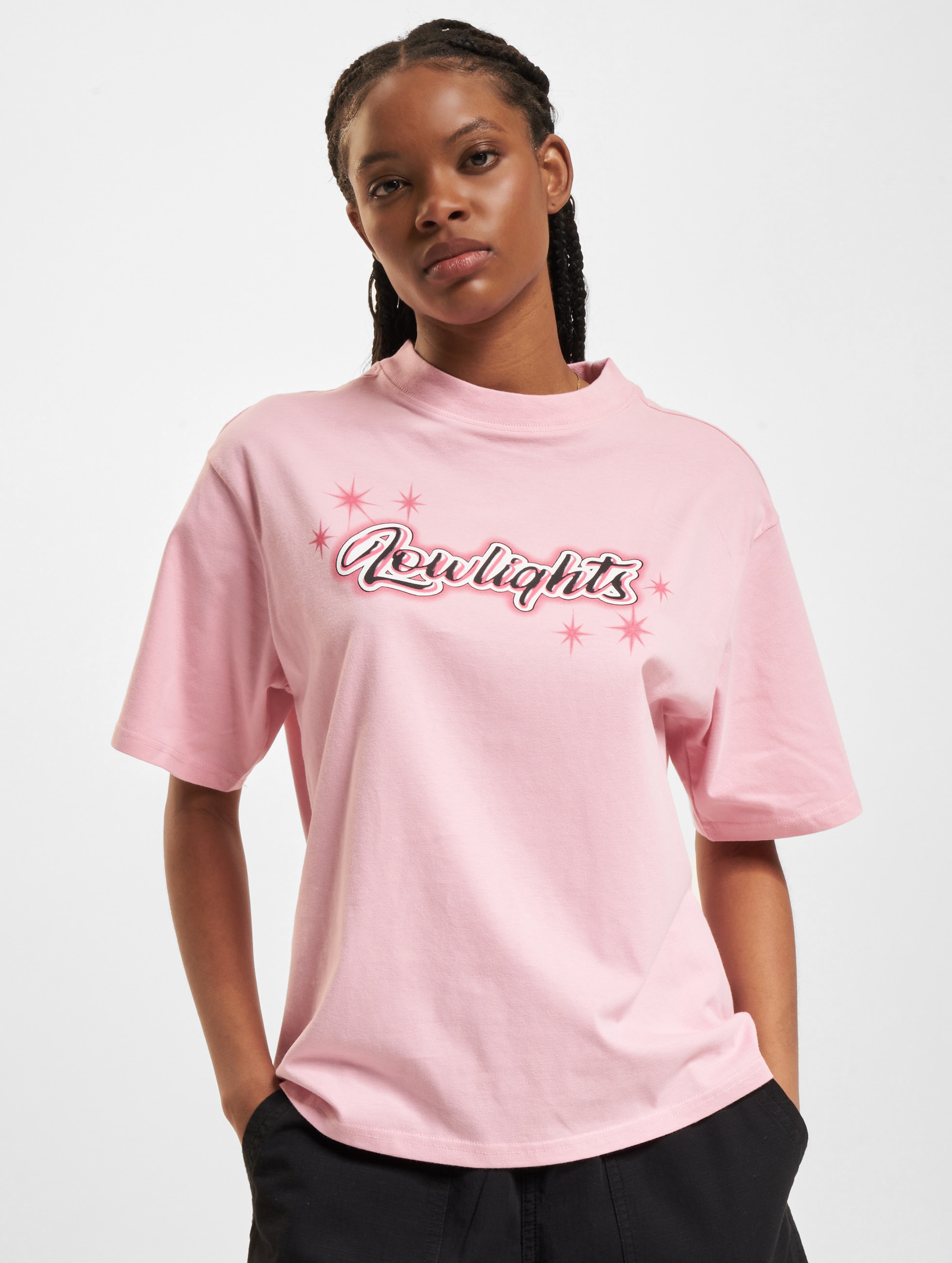 Low Lights Studios Sparkle Woman T-Shirt Frauen,Unisex op kleur roze, Maat XS