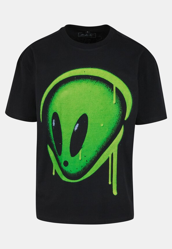 Dripping Alien Head Oversize Tee-2