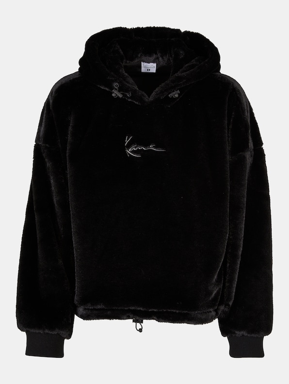 Metal Signature Fake Fur OS Crop-4