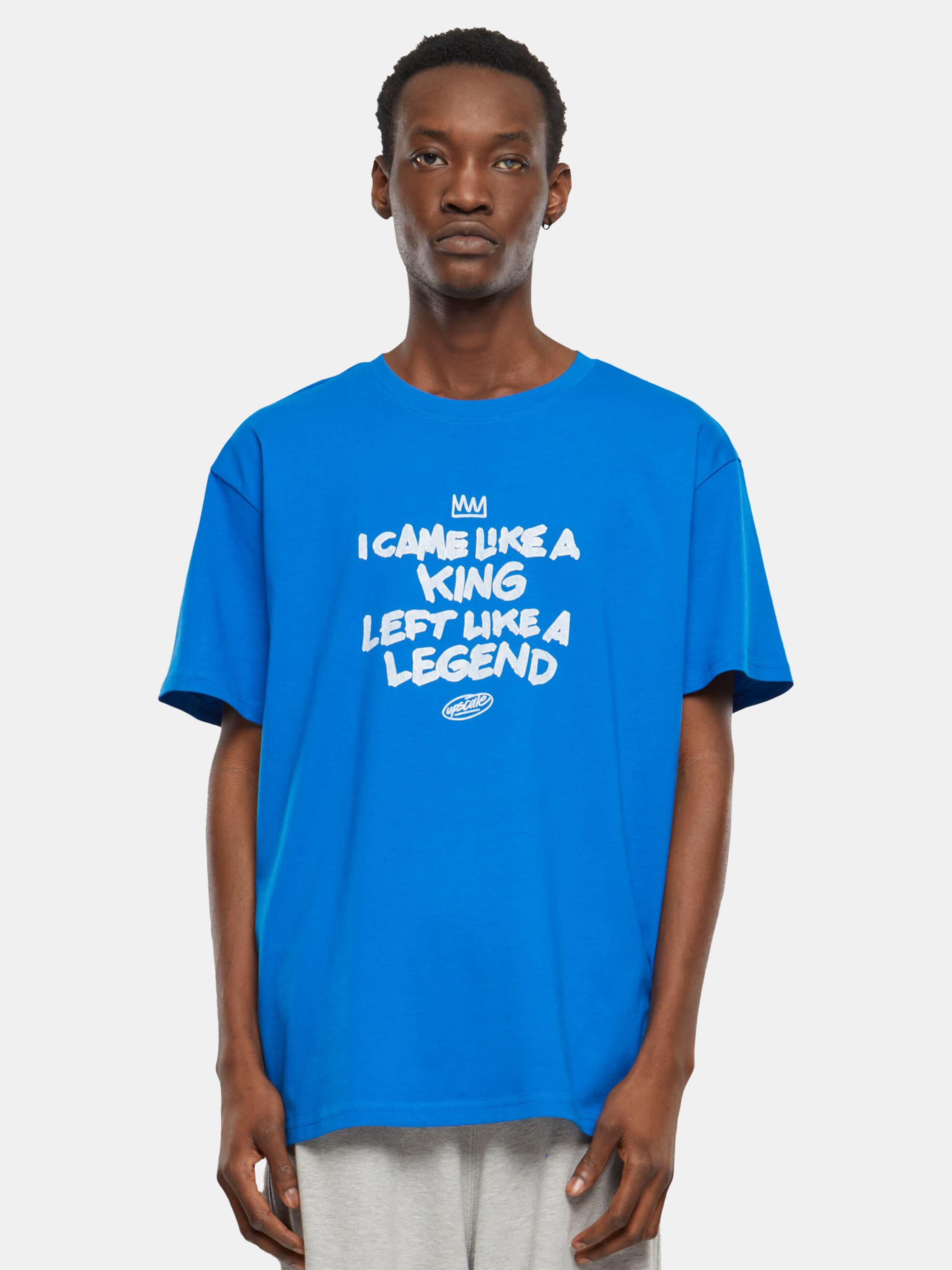 Mister Tee Upscale Like A Legend Oversize T-Shirts Männer,Unisex op kleur blauw, Maat XL