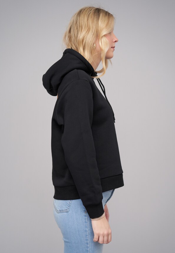 Ladies 77 Good Things Black Everyday Hoodie-3