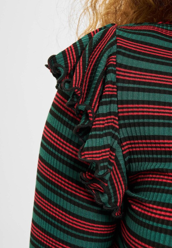 Rib Striped Volant-3