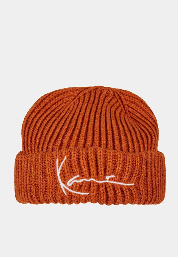 KA214-038-2 Signature Fisherman Beanie Cognac-0