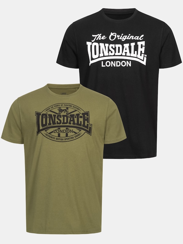 Lonsdale London Morham Double Pack T-Shirts-6