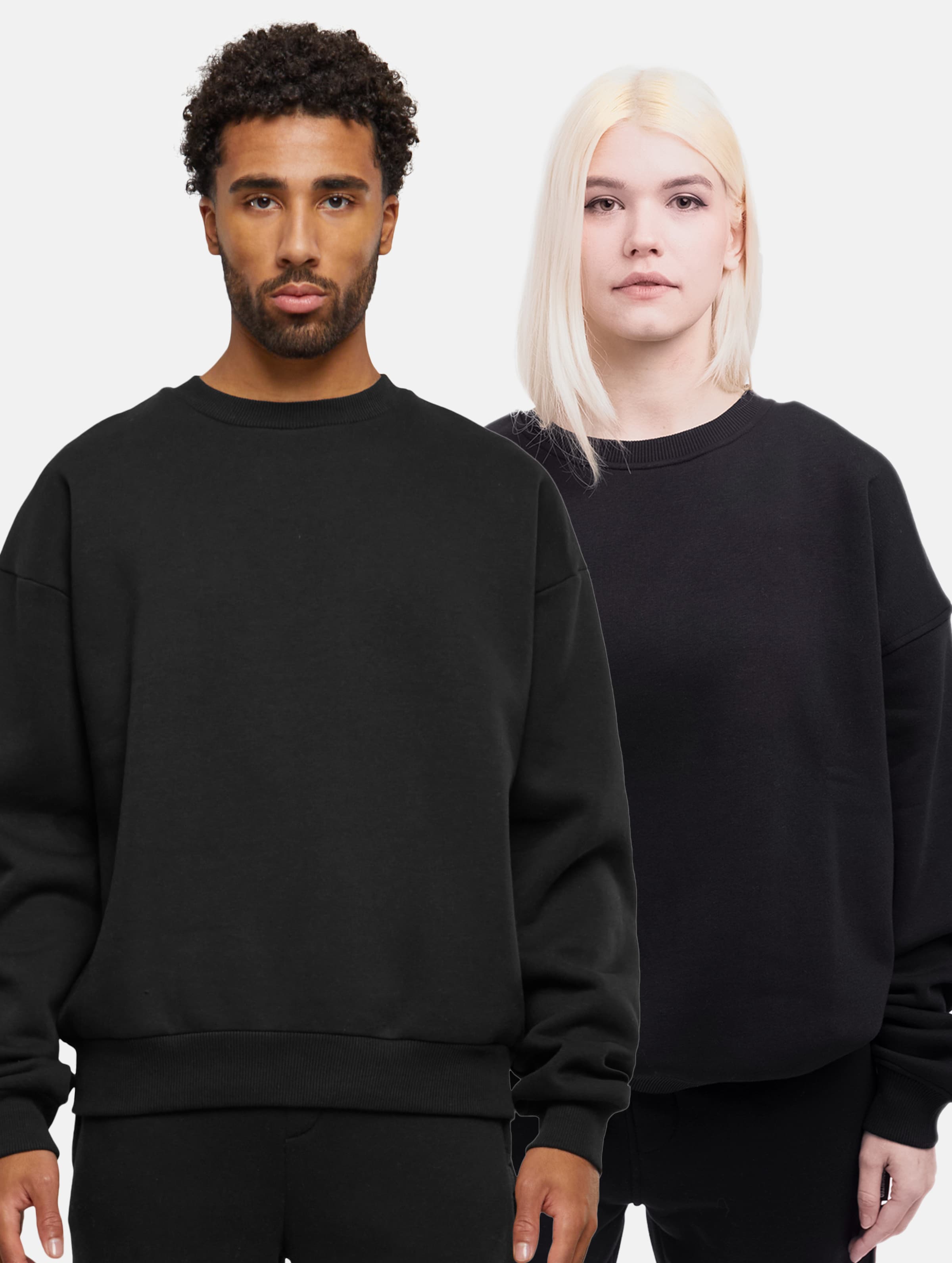 Prohibited Oversized Crew Neck Pullover Frauen,Männer,Unisex op kleur zwart, Maat L