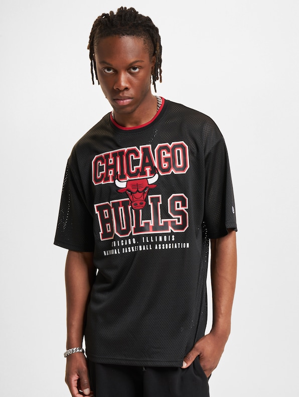 NBA Patch Oversize Mesh T-Shirts Chicago Bulls-2