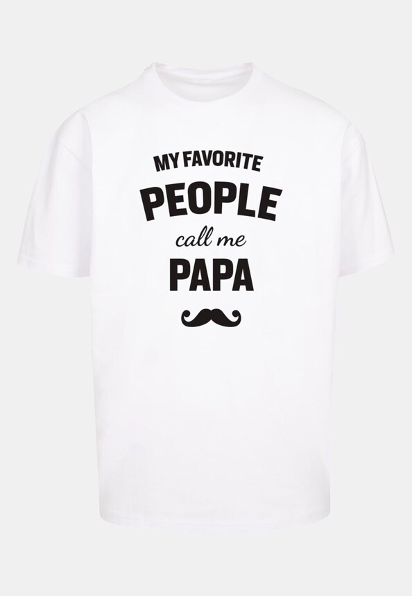 Fathers Day - My Favorite People Call Me Papa Heavy Oversize Tee-4