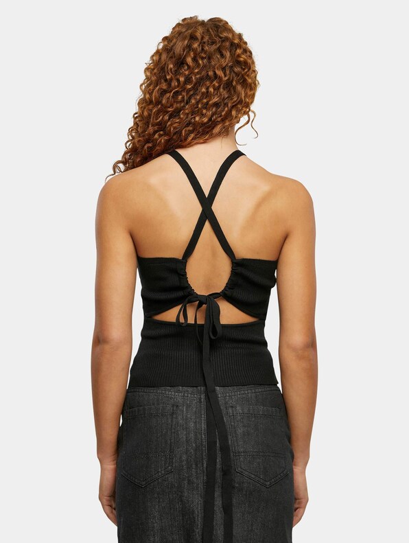 Rib Knit Crossed Back-1